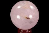 Polished Rose Quartz Sphere - Madagascar #93016-1